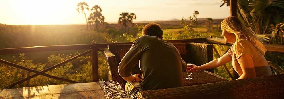 Relaxing at a lodge in Africa