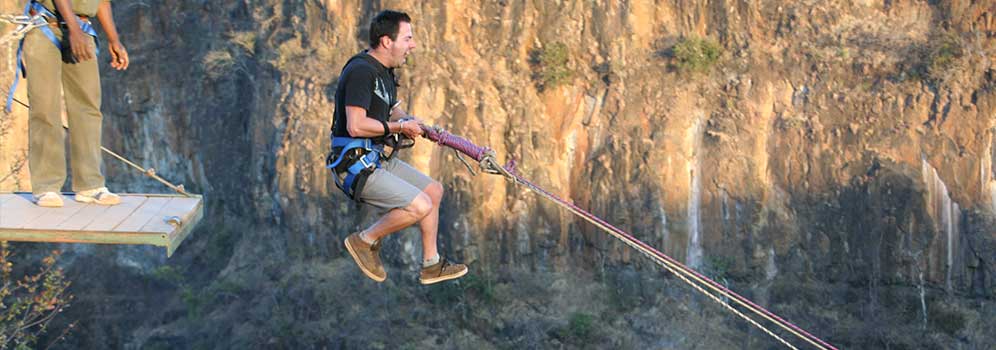 Bungee jumping at Victoria Falls