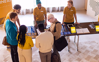 Travel Advisor presenting to a group
