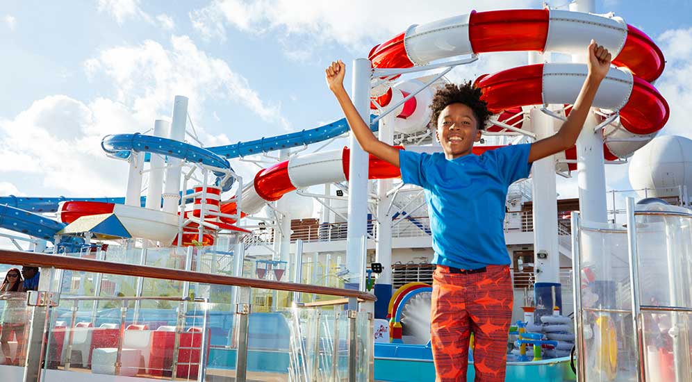 Boy at the water park