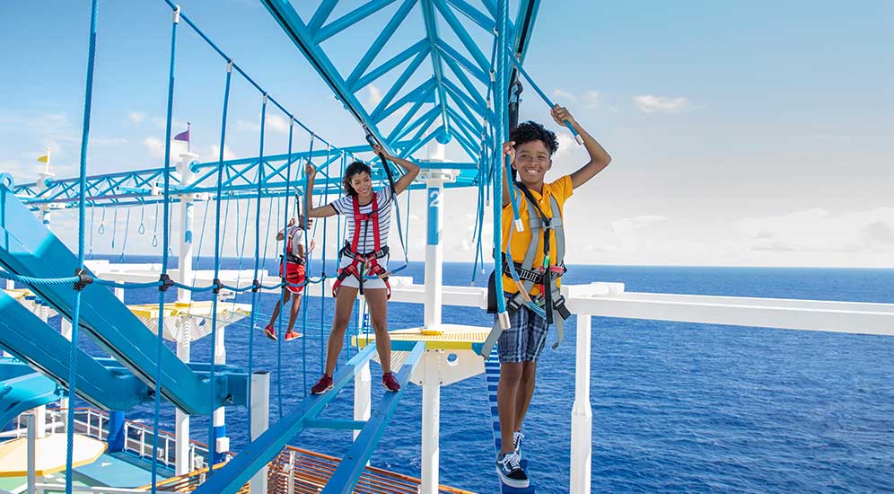 Kids on the ropes course