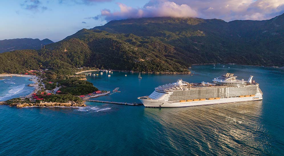 Harmony of the Seas docked in Labadee, Haiti