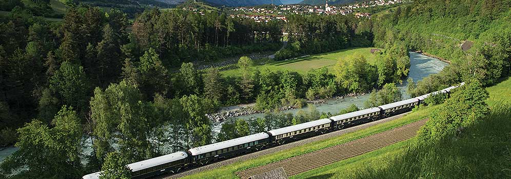 Exterior shot of Belmond train