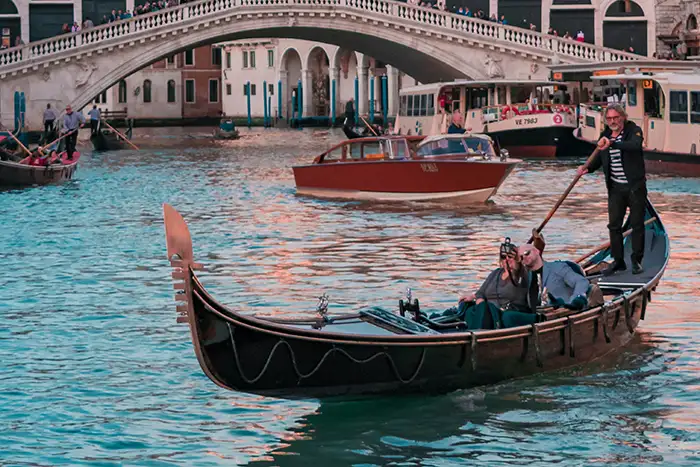 A gondola in Venice