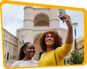 Woman with her trans girlfriend taking selfie