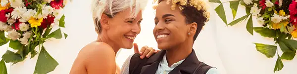 Two women getting married